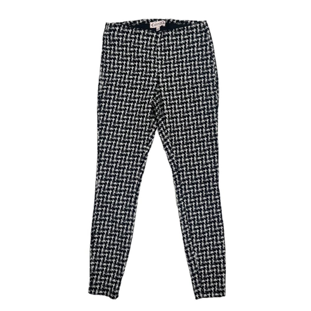 Nanette Lepore Houndstooth Elastic Waist Trousers Size Small